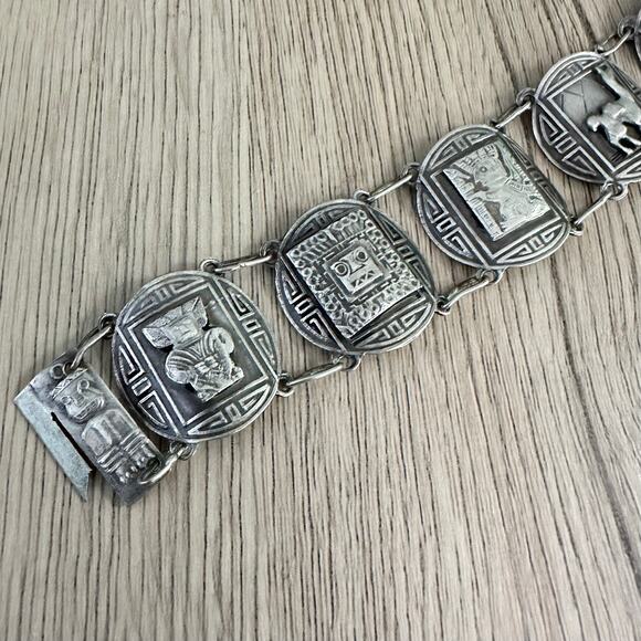 Vintage 900 Silver Industria Peruana Bracelet - Picture 5 of 11